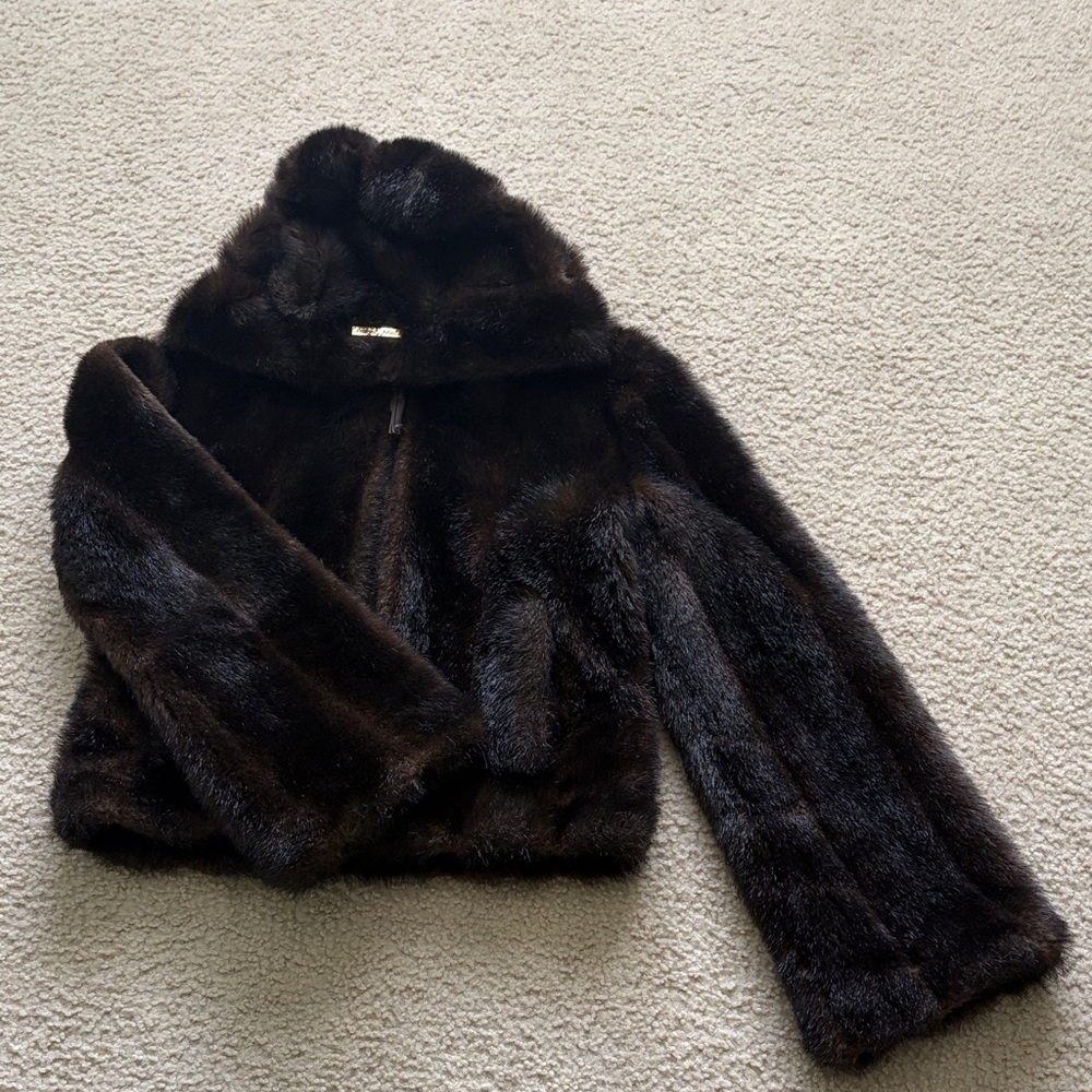This item has sold. Baby Phat Dark Brown Faux Fur Jacket